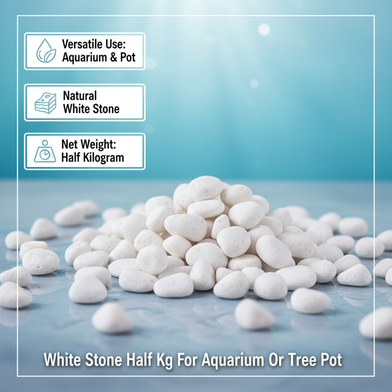 White Marble Stone for Aquarium or Fish Tank Decoration (500gm) Slide 2