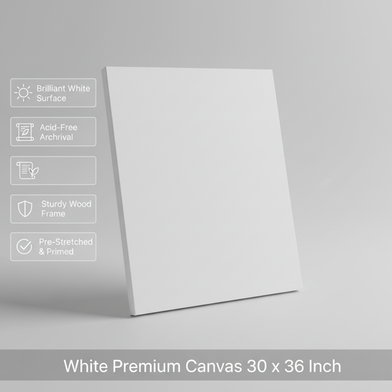 White Premium Canvas 30 x 36 Inch Slide 2