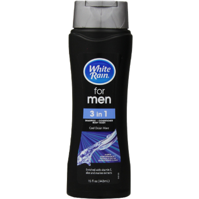 White Rain 3In1 Ocean Wave Mens Body Wash Plus Shampoo Plus Con. 443ml image