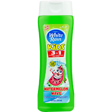 White Rain Watermelon Wave 3In1 Kids Sh Plus Con Plus B. Wash 354 ml image