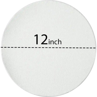 White Round Canvas 12x12 inch image