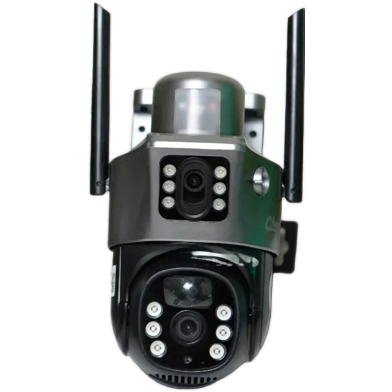 Wifi Support Outdoor Waterproof Solar System Dual Lens Camera 24 Hours Backup image