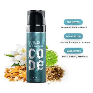 Wild Stone - Code Steel No Gas Body Perfume For Men, Long Lasting Masculine Fragrance - 120ml Slide 2