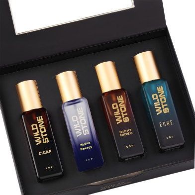 Wild Stone Premium Perfume Gift Set for Men (Ammo, Cigar, Edge, Night Rider – 20 ml Each) image