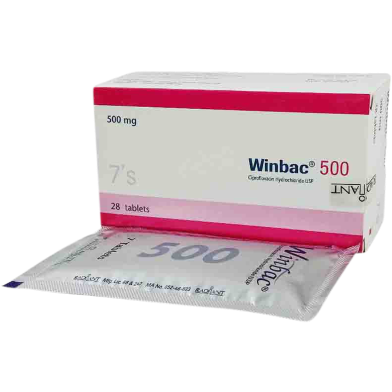 Winbac 500 mg Tablet–7's Strip image
