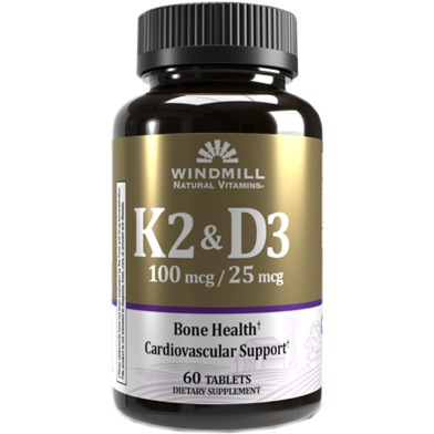Windmill K2 and D3 Natural Supplement 60 Tablets image