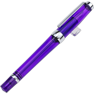 Wingsung 3013 Transparent Fountain Pen Vaccum Filling Fine Nib image