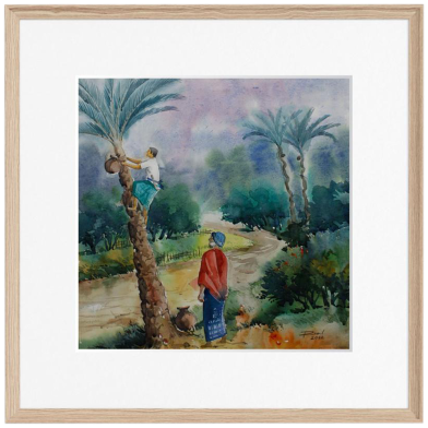 Mahmudur Rahman Rial Winter morning Watercolor - (26x16)inches image