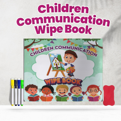 Wipe Book Learning And Writing Book- With 4 Marker And Dastr image