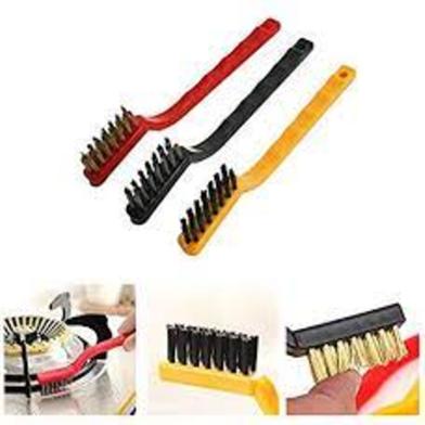 Wire Brush, Household Cleaning Brush for Stove Burner Tiles Tap - 3 Pcs Slide 4
