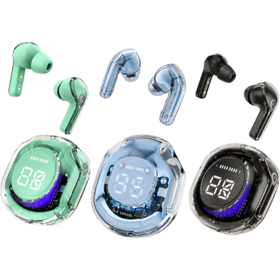 Wireless Ultra Pro Ear Buds Transparent Digital Bluetooth Headphone image