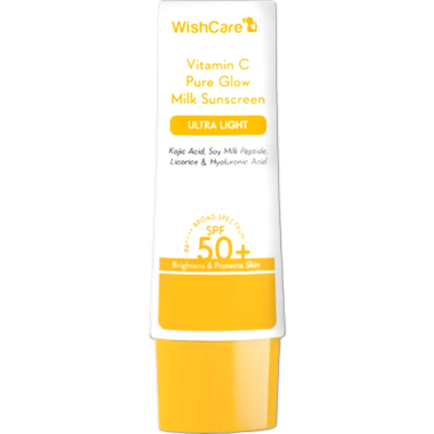 WishCare Vitamin C Pure Glow Milk Sunscreen SPF 50Plus PA 50g image