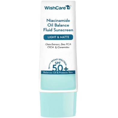 Wishcare 5 Percent Niacinamide Oil Balance Fluid Sunscreen SPF50 PA Plus Plus Plus Plus image