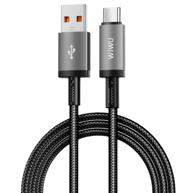 Wiwu Wi-C054 Aluminum Alloy Nylon Braided Titan Link Series Charging Cable With USB-A To Type C image