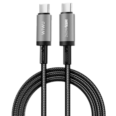 Wiwu Wi-C058 1M Aluminum Alloy Nylon Braided Titan Link Series Charging Cable With 240W USB-C To C image