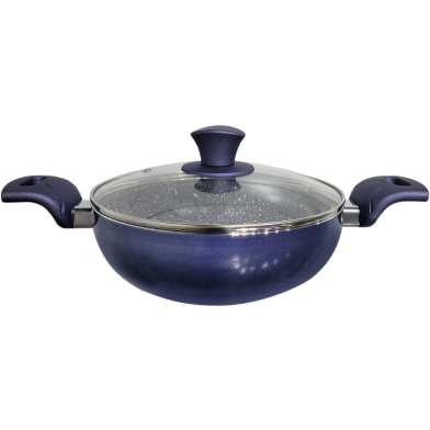 Ocean Non Stick Wok 22cm W/G Lid Blue Colour image