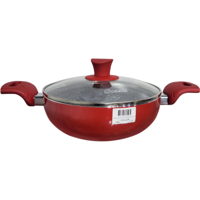 Wok Non Stick 22cm With Lid Red Color image
