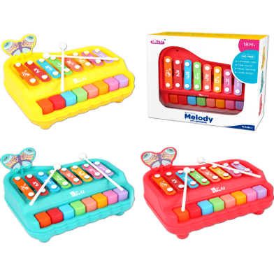 Wooden 8-Note Xylophone Piano Toy – Multi-Color Musical Instrument for Kids image