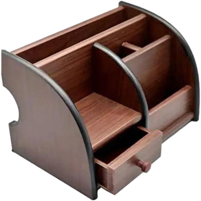 Wooden Desk Organizer Pen Stand-Mobile Holder image