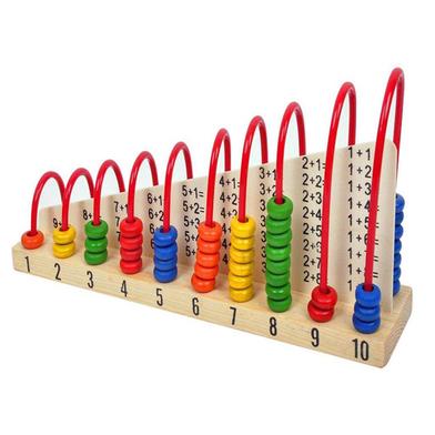 Wooden Double-Sided Calculation Shelf Abacus with Counting Addition Subtraction Math Toy for Kids image