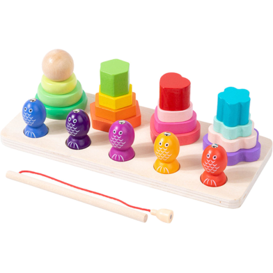 Wooden Four Column Tower For Kids/Children Toy image