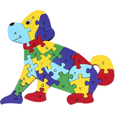 Wooden Jigsaw Puzzles Dog Toys Numbers Puzzles image