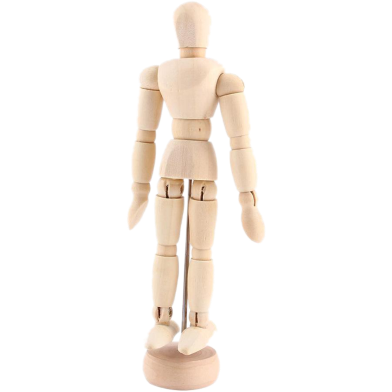 Wooden Man Model Artist Movable Limbs Doll 8 Inch image