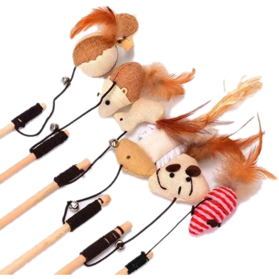 Wooden Stick Rat Toy for Cat image