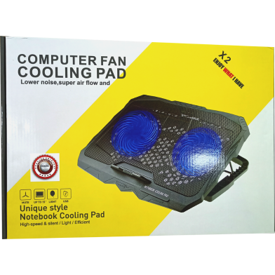 X2 Cooling Pad For 13-17 Inch Laptop Gaming Notebook With Dual Fans image