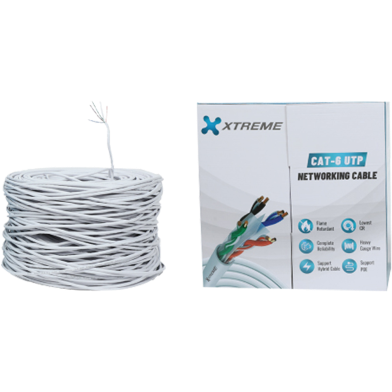 XTREME XUTP6 Net Core Indoorn CAT6 UTP CCA White Networking Cable image