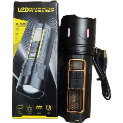 X-55 Led Multifunction Flashlight With Power Bank image