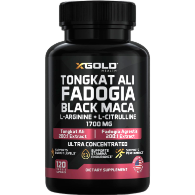 X Gold Tongkat Ali Fadogia Black Maca 1700mg 120 Capsules - X004ez7y0h image