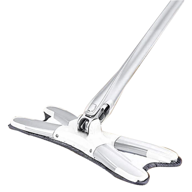 X Type Flat Floor Mop – 360 Degree Rotating Microfiber Mop with Stainless Steel Handle for Home image