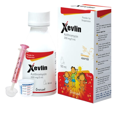 Xevlin 200 mg/5 ml Powder for Suspension 50 ml bottle image