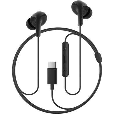 Xiaomi Type C In-Ear Earphones with 12.4 mm Drivers, HD Microphone, and IP54 Dust and Water Resistance (Black) image