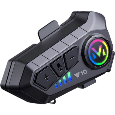 Y10 Motorcycle Helmet Bluetooth Headset 1000mAh Long Standby Waterproof Wireless Hands-Free Black 1 Set image