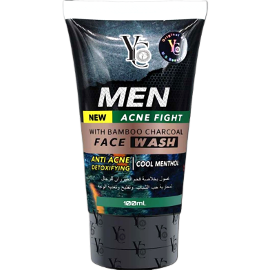 YC Men Acne Fight With Bamboo Charcoal Face Wash 100ml image