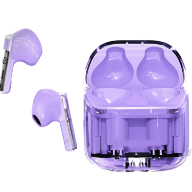 YX06 V5.3 Mini TWS Earbuds – True Wireless Bluetooth, ENC Noise Cancelling, Transparent Design image