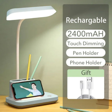 Yage Touch Dimming Table Lamp For Study Eye Protection Rechargeable Desk Lamp with Pen Holder And Phone Holder image