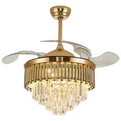 Yamada 42Inch Chandelier 534 Model 4 Blades Ceiling Fan (Under Light, Invisible Blades, Remote Control) image