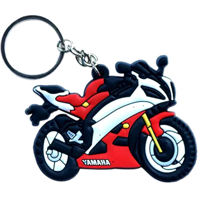 Yamaha Bike PVC Keychain Key Ring Red Rubber Motorcycle Bike Car Collectible Gift image