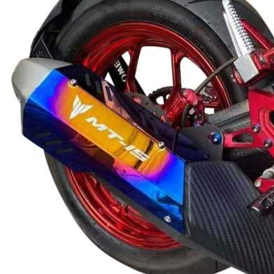 Yamaha MT15 Exhaust Cover Silencer Guard Multicolor SS Made image