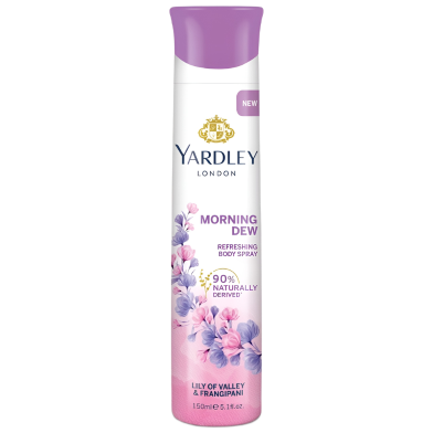 Yardley London Morning Dew Refreshing Deo Body Spray for Women, 150ml image
