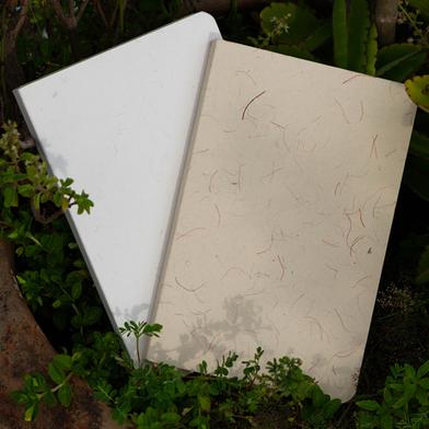 Tent Series Yellowish Page Hand Made Texture Grey and Texture White Cover Notebook 2-Pack image