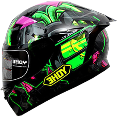 Yohe Black Fluo Green Glossy image