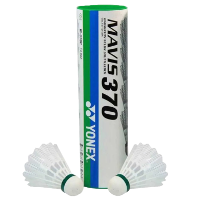 Yonex Mavis 370 Blue Cap Nylon Shuttlecock (White) image