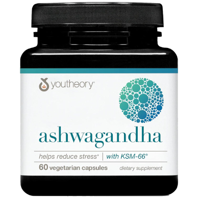 Youtheory Ashwagandha - 60 Vegetarian Capsules -519753754 image