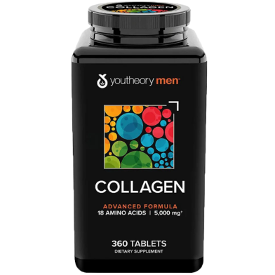 Youtheory Men Collagen Advanced Formula 18 Amino Acids 5000g 360 Tablets image