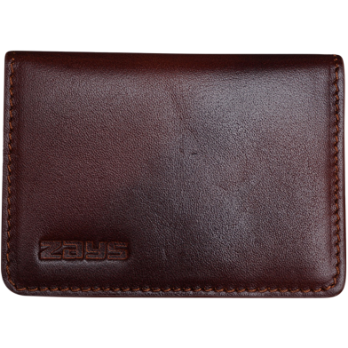 Zays Premium Eco-Friendly Leather Magnetic Card Holder Mini Wallet (ZCW112-Chocolate) image