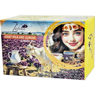 Zafran Goat Milk And Almond Glycerin Soap-100gm image